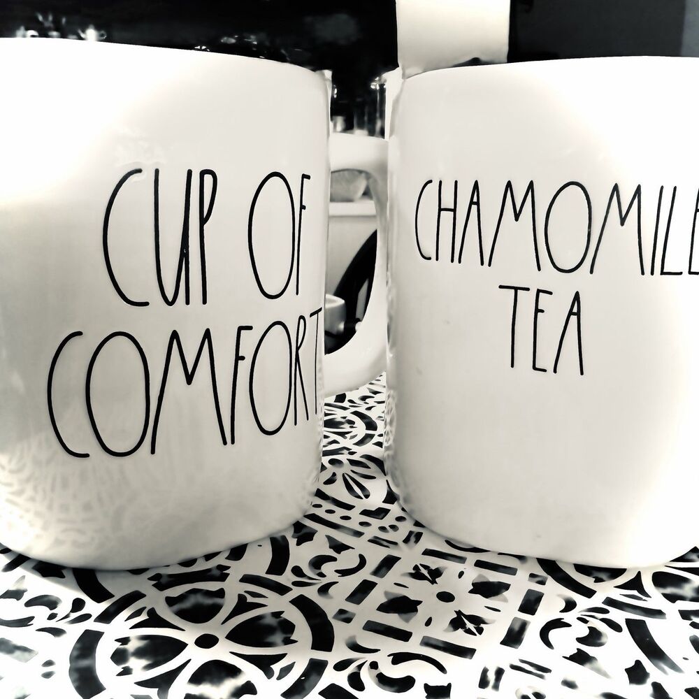 Rae Dunn Mug Lot Cup Of Comfort Chamomile Tea White Ceramic Farmhouse
